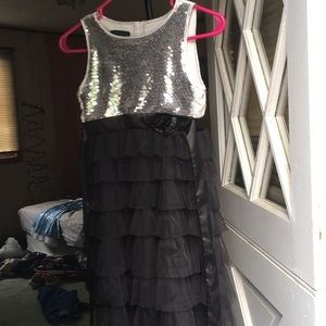 Sequined & Ruffle Dress